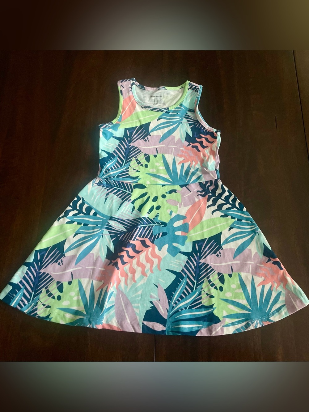 Amazon Essentials Girls Tank Dress in Teal, Coral, Mint & Navy